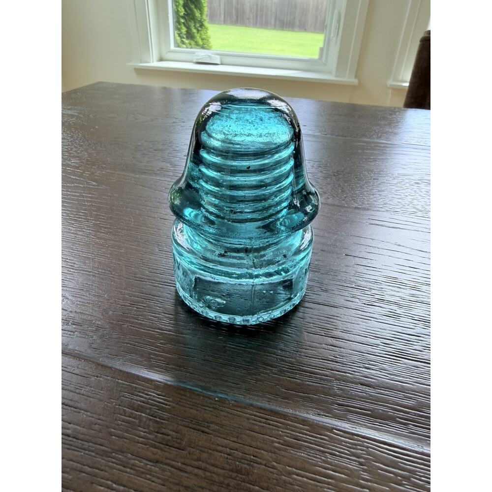 Antique VTG Hemingray Aqua Insulator No 42/40 Glass Insulator DIY Light Lamp - Picture 4 of 6